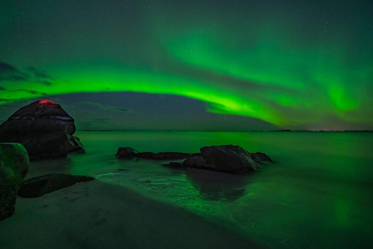 Feriehus Med Flott Havutsikt Ved Hauklandstranden Leknes Exterior photo
