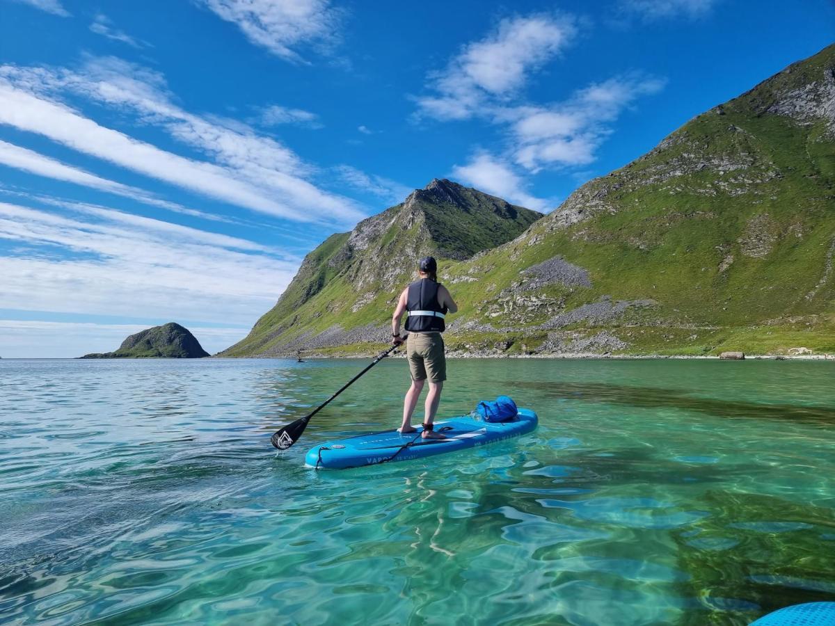 Feriehus Med Flott Havutsikt Ved Hauklandstranden Leknes Exterior photo